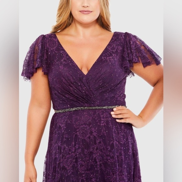 MAC DUGGAL 67761 NWT
Embellished Flutter Sleeve Evening Gown (Plus) - Picture 2 of 6